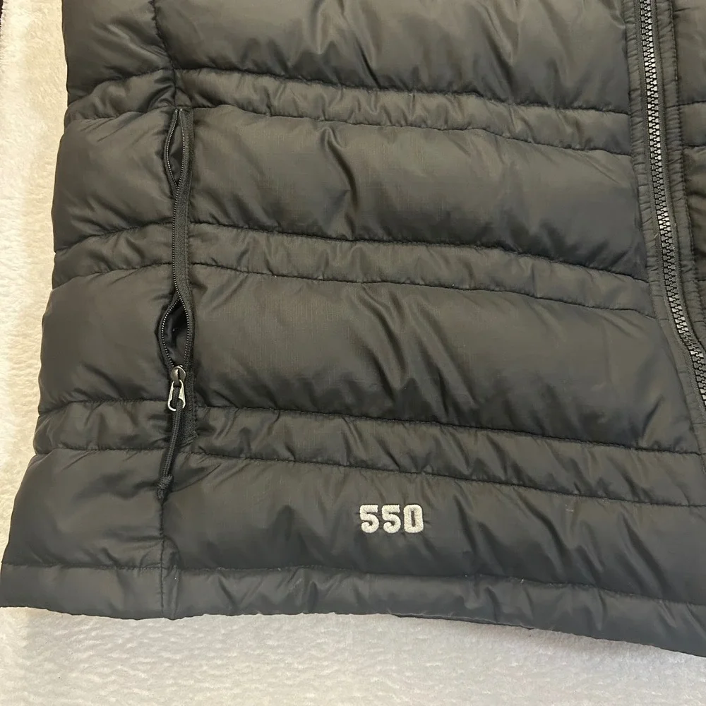 The North Face 550 Down Puffer Vest Ripstop Insulated Mens XXL Black Full Zip